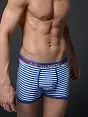 Мягкие боксеры из хлопка в сине-белую полоску HOM 01083cW1