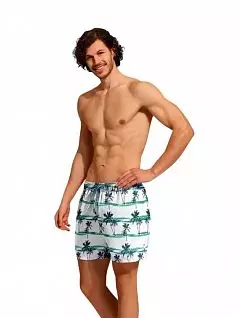 Мужские шорты для плавания с принтом белого цвета DOREANSE RT39408