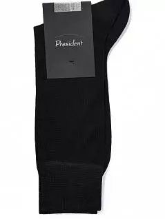 Мужские носки из тончайшего мерсеризованного хлопка черного цвета President 915c19