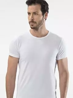 Белоснежная футболка с круглым вырезом LT1305 Cacharel белый