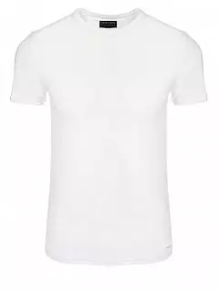 Эластичная футболка из вискозы и хлопка белого цвета Rene Vilard BT-37039 Белый