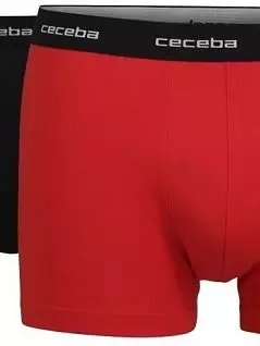 Набор облегающих боксеров на брендированной резинке ( 2шт) Ceceba FG010162/M-3XL Красный/Черный