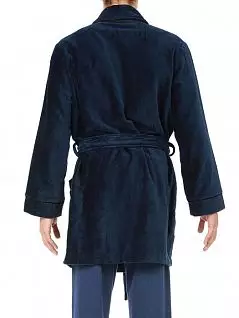 Укороченный махровый халат темно-синего цвета HOM 40c1091c00RA