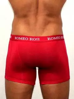 Красные мужские трусы боксеры лонг Romeo Rossi Long boxers R7001-8