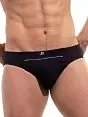 Мужские слипы декорированы узкими контрастными полосками Jolidon DT47блнТм Dark_blue