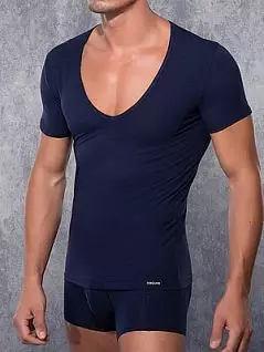 Мужская фиолетовая футболка с широким воротником Doreanse Macho Style 2820c56 распродажа