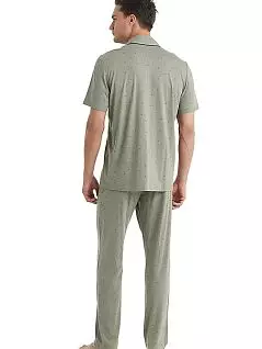 Классическая пижама (рубашка с коротким рукавом и брюки свободного кроя) LTBS40015 BlackSpade хаки
