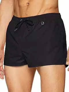  Короткие мужские пляжные шорты в спортивном стиле черного цвета HOM 40c1414c0004