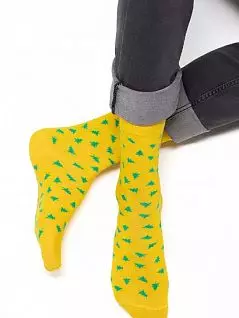 Облегающие носки с тематическим рисунком "маленькие елочки" Omsa JSSTYLE 507 (5 пар) giallo oms
