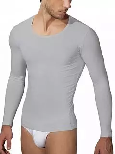 Облегающая мужская футболка серого цвета с длинным рукавом Doreanse Lounge 2955c03 распродажа