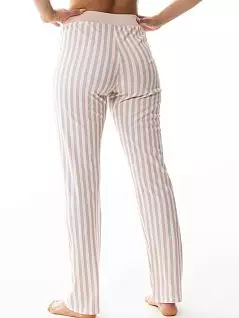 Комфортные домашние брюки на эластичной резинке бежевого цвета Mey 17229c267