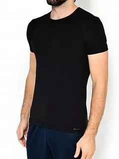 Однотонная футболка из натурального хлопка и вискозы с добавлением эластана и полиамида Олаф Бенц 108524премиум Черный 8000