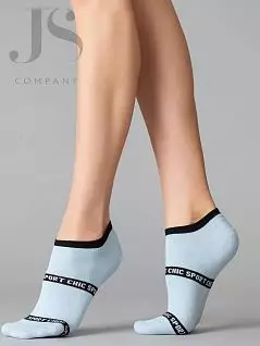 хлопковые женские носки с контрастной комфортной резинкой Minimi  JSMINI SPORT CHIC 4300 (5 пар) blu chiaro min