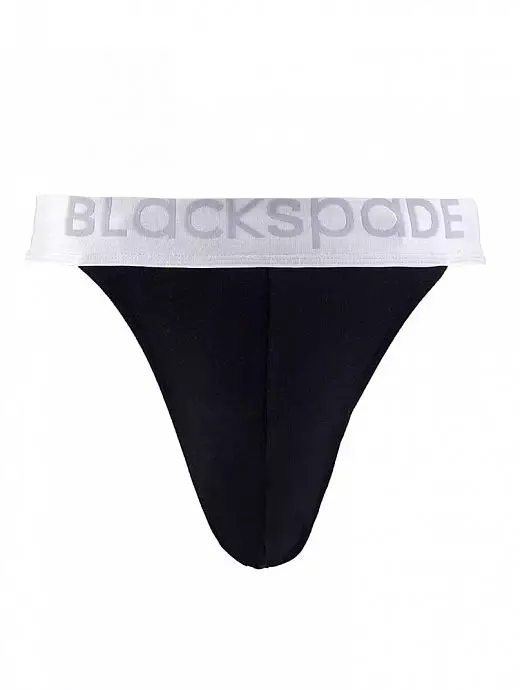 Соблазнительные мужские трусы-тонг черного цвета на мягкой резинке BlackSpade For Everyday b9300 черный