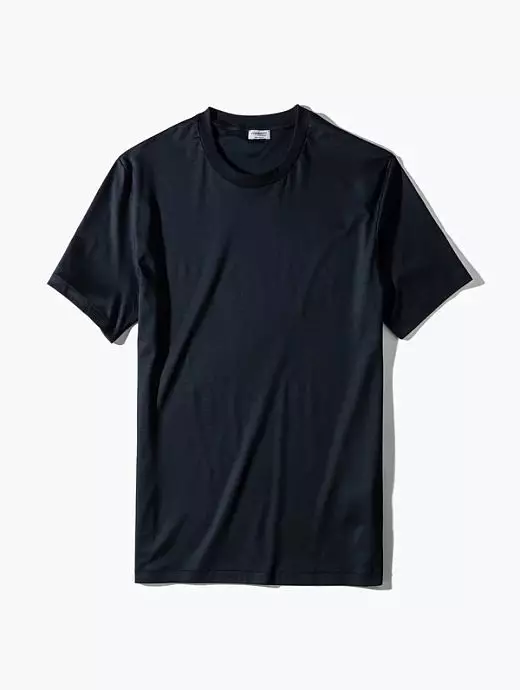 Хлопковая футболка с четкими контурами темно- синего цвета Zimmerli 2861447c498