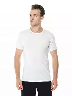 Хлопковая футболка с круглым вырезом горловины Oztas LTOZ1066-A Oztas белый распродажа