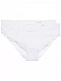 Набор слипов с высоким вырезом бикини выполнены из приятной хлопковой ткани (2шт) белого цвета Janira 31397c001