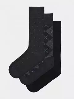 Набор носков ручной работы на пятках (3шт) черного цвета Impetus FM-P703034-020