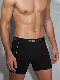 Натуральные длинные трусы для мужчин макси-лонг черного цвета Doreanse Long Boxers Collection 1780c01