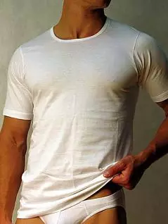 Классическая мужская футболка белого цвета Doreanse Cotton Basic 2510c02