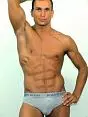 Серые мужские трусы брифы с широкой резинкой Romeo Rossi Briefs R2006-3