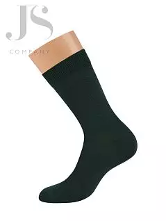 Однотонные носки из эластичного хлопка OMSA JSECO 401 COLORS (5 пар) verde foresta oms