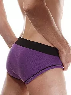 Мужские стильные трусы слипы фиолетовые Oboy Ribby 5210c99