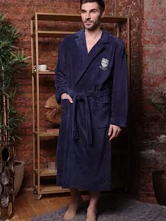Уникальный халат из ткани Трига бамбук Five Wien FW1641 джинс