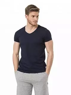 Облегающая футболка из тонкой ткани Cacharel LT2170 Cacharel темно-синий