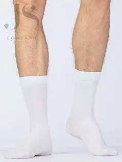 Гладкие носки из хлопка c комфортной резинкой Omsa JSECO 401 (5 пар) bianco