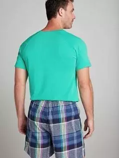 Пижама (однотонная футболка и шорты в клетку) зеленого цвета JOCKEY 500204c557