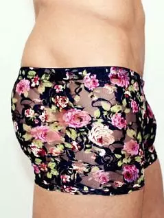 Эротичные полупрозрачные мужские трусы с цветочным кружевом Romeo Rossi Erotic shorts RR1320 R00225 распродажа
