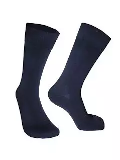 Однотонные носки из хлопка с добавлением нейлона темно-синего цвета Sergio Dallini RTSDS803-2 распродажа