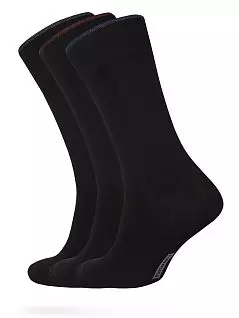 Набор классических носков с цветными метками по краю (3 пары)) Conte DT5с08сп0003Нсм 000_Черный распродажа