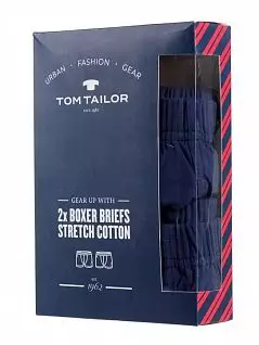 Набор боксеров из хлопка и эластана темно-синего цвета (2шт) Tom Tailor RT70286/6061
