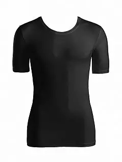 Однотонная мужская футболка черного цвета Hanro 073088ханро Черный
