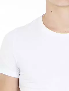 Элегантная футболка с коротким рукавом из хлопка «Supima» белого цвета HOM 40c1330c0003