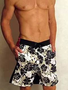 Стильные мужские пляжные шорты с принтом HOM Macao 07320cP9
