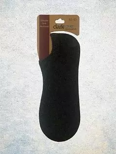 Однотонные носки-невидимки из тонкого хлопка темно-серого цвета DARKZONE RTDZCP0111