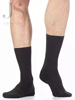 Носки из хлопка вывязанные техникой платировки Omsa JSCLASSIC 208 (5 пар) nero