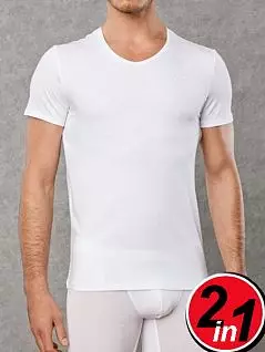 Комплект футболок из хлопка белого цвета Doreanse Cotton Stretch 2800c02 распродажа