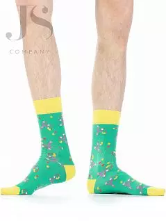 Нежные носки из хлопка и полиамида с рисунком "рогатки" Wola JSW94.N03.539 (5 пар) green wol