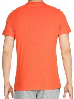 Летняя футболка их хлопка 100% оранжевого цвета HOM 36c0138c1789