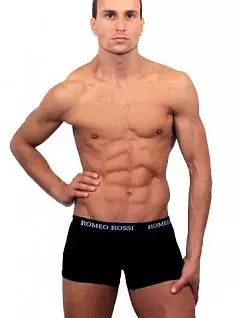 Нежные мужские трусы боксеры черного цвета Romeo Rossi Boxers R6005-2