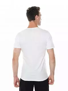 Облегающая футболка из эластичного хлопка Oztas LTOZ1042-A Oztas белый