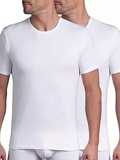 Набор футболок с круглым вырезом горловины (2шт) Dim FG040W Белый/Белый