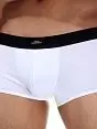 Однотонные хипсы на контрастной черной резинке белого цвета Oboy 8255c02