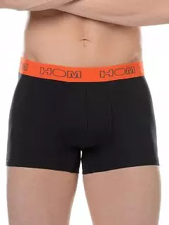 Хлопковые боксеры на ярко-оранжевой резинке черного цвета HOM 08874c04c1
