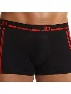 Натуральные боксеры с красными полосками по бокам Jolidon DTТн76б Black