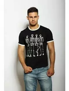 Мужская облегающая футболка с принтом черного цвета Epatag RT010528m-EP